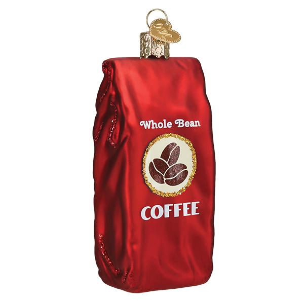 Coffee Bean Bag Ornament | Unique Christmas Ornament | Old World