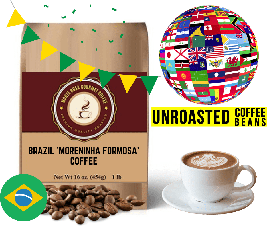 Green Unroasted Brazil 'Moreninha Formosa' Coffee Beans (70 Chars Max)