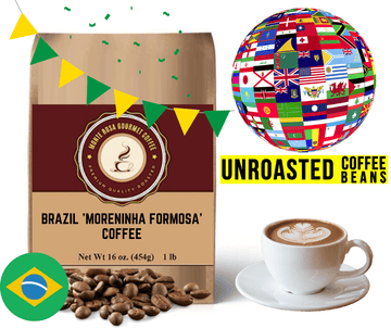 Green Unroasted Brazil 'Moreninha Formosa' Coffee Beans (70 Chars Max)