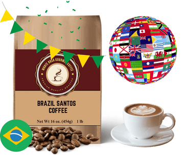 Brazil Santos Coffee Beans - Sweet, Complex, Light-Bodied Flavor