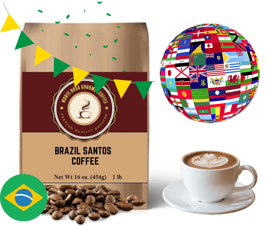 Brazil Santos Coffee Beans - Sweet, Complex, Light-Bodied Flavor