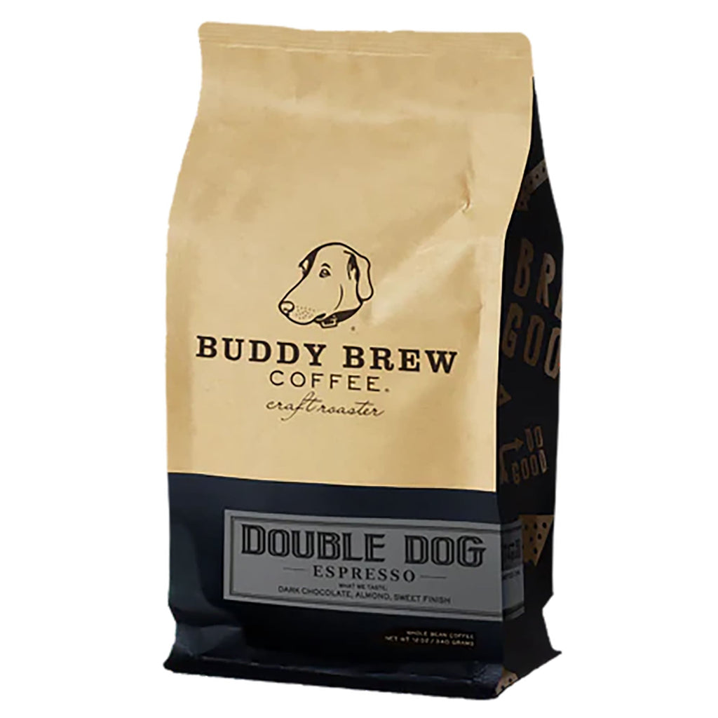 Buddy Brew Coffee Double Dog Espresso Whole Bean, 12 oz