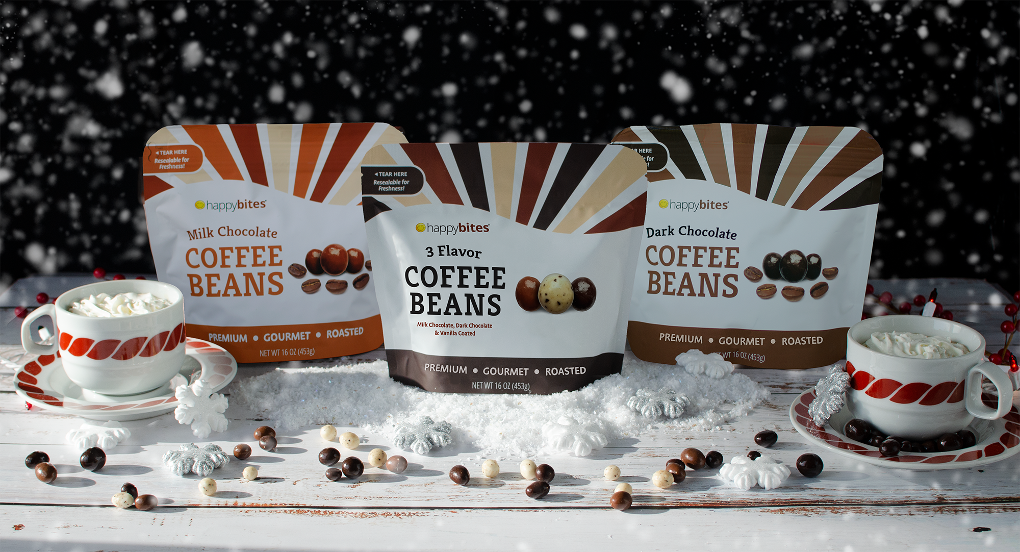 Dark Chocolate Covered Espresso Beans (16 oz) | Happy Bites