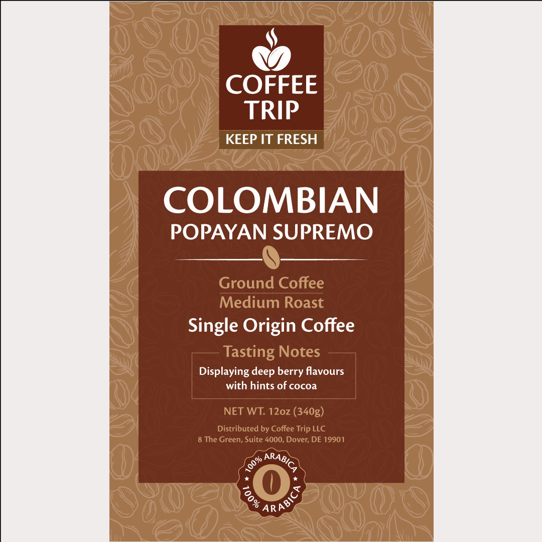 Colombian Popayan Supremo Ground Coffee - Medium Roast
