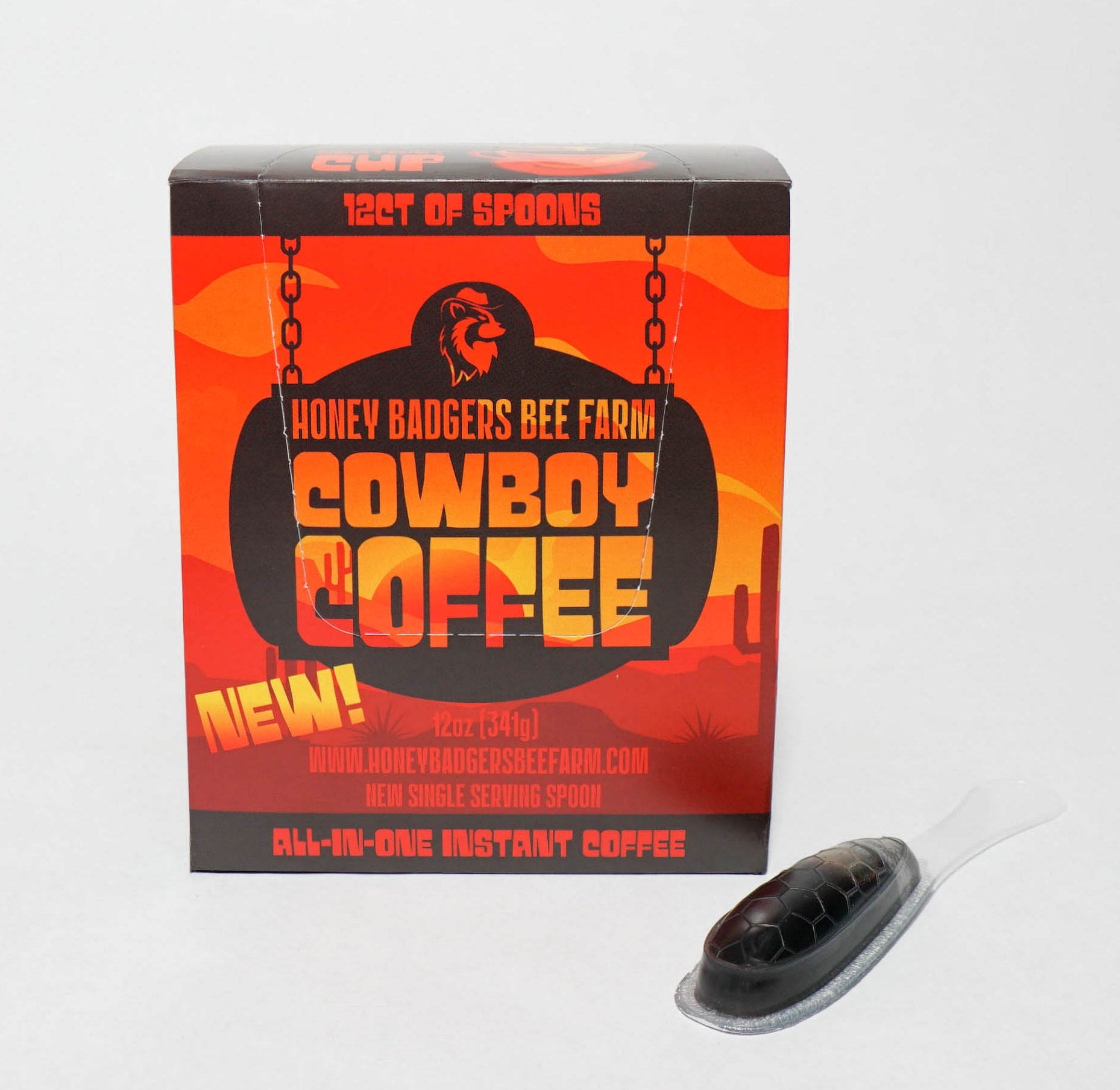 Cowboy Honey Instant Coffee | All-in-One | Honey Badgers Bee Farm