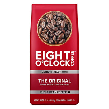 Eight O'Clock Whole Bean Coffee: Original 100% Arabica, 40 oz.
