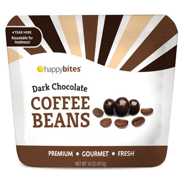 Dark Chocolate Covered Espresso Beans (16 oz) | Happy Bites