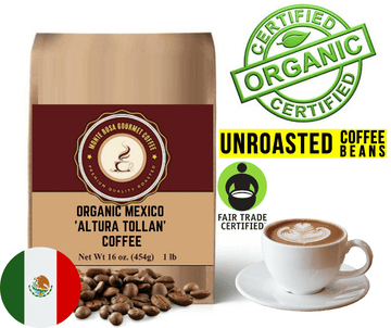 Organic Mexico Altura Tollan Green Coffee Beans - Unroasted