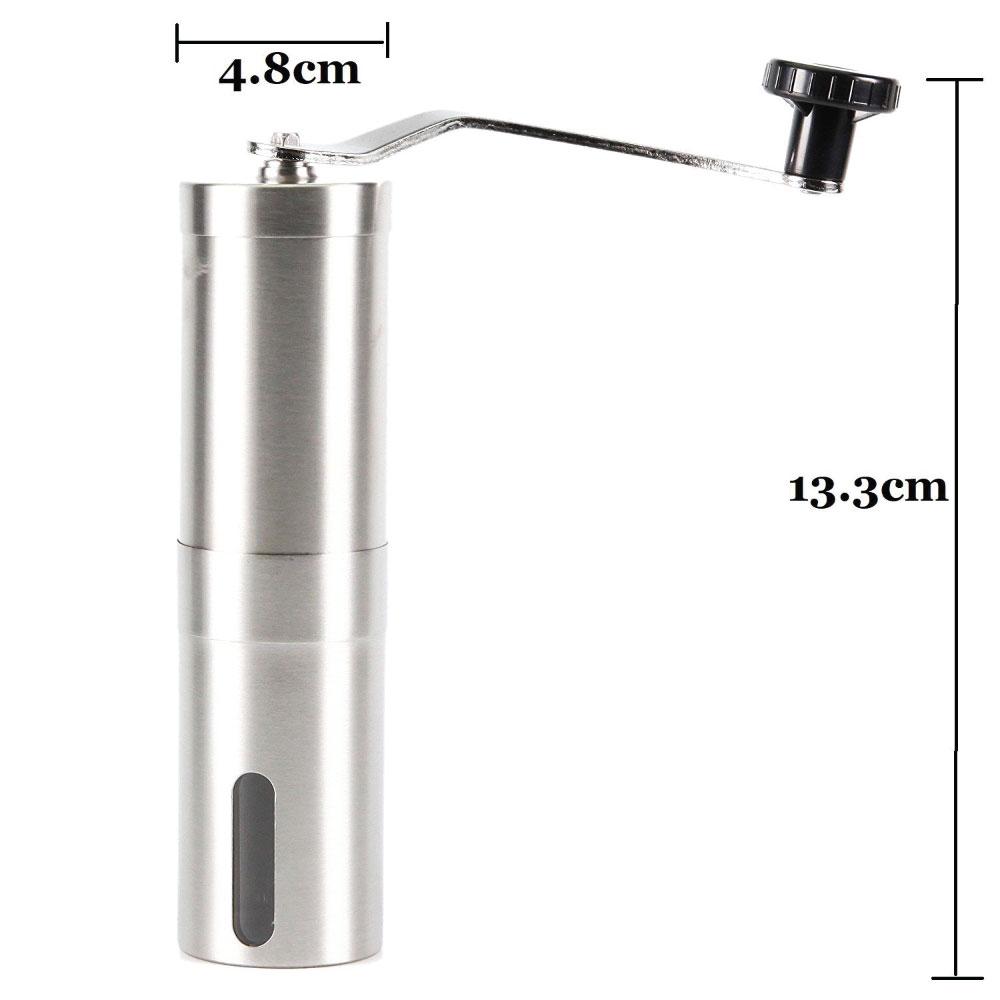Coffee Bean Grinder - Stainless Steel Ceramic Burr Manual Hand Crank