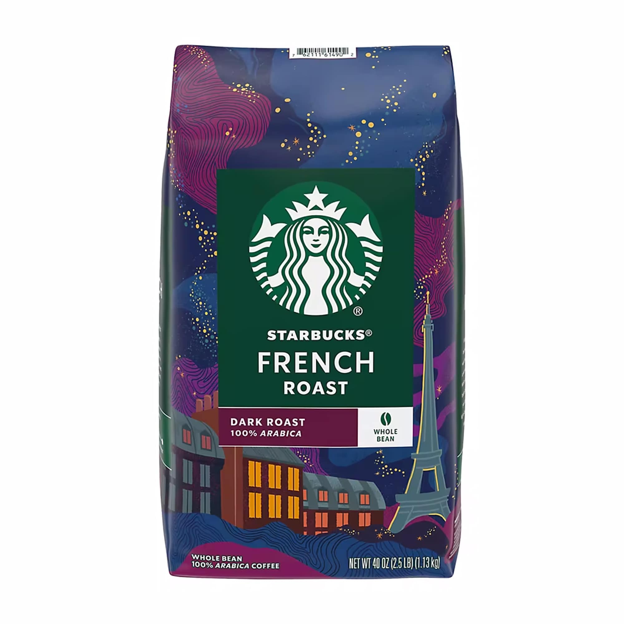 Starbucks French Roast Whole Bean Dark Coffee, 40 oz | Coral Almond