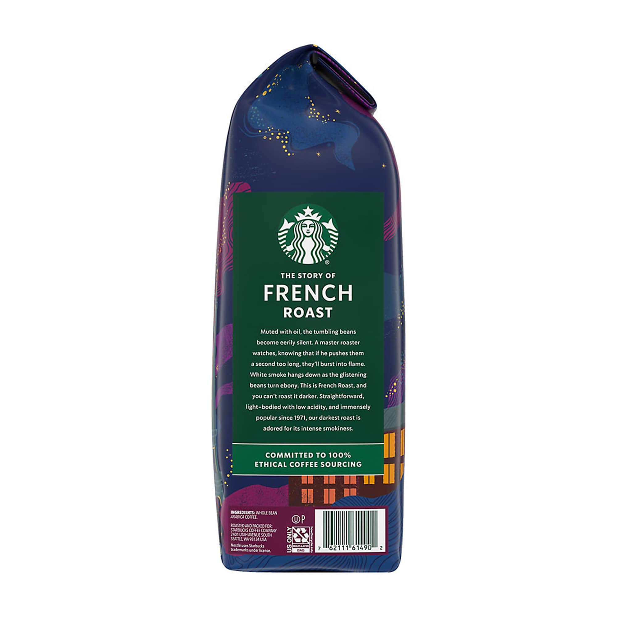 Starbucks French Roast Whole Bean Dark Coffee, 40 oz | Coral Almond