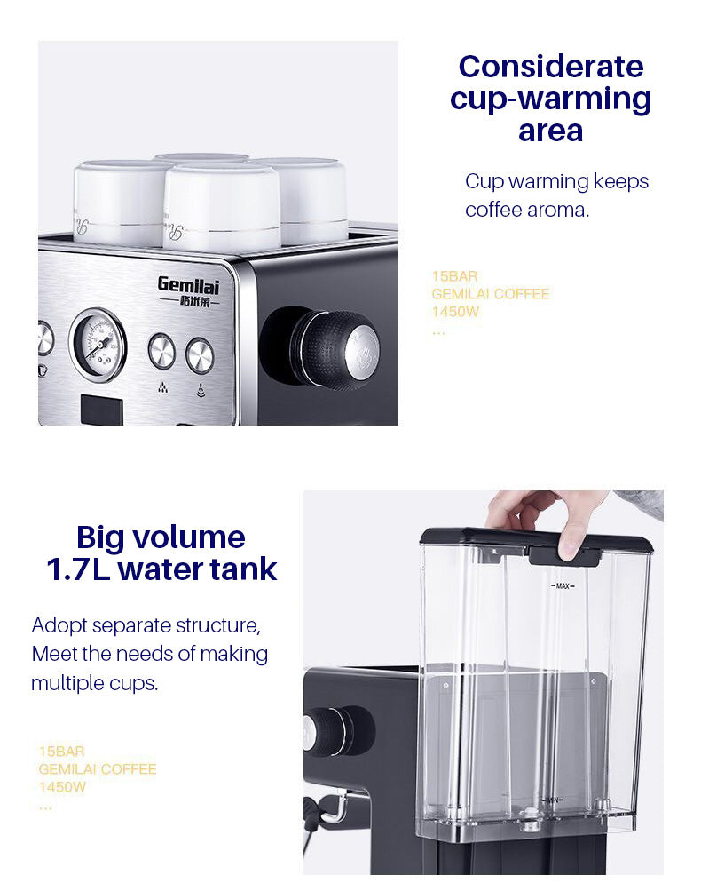 Stainless Steel Italian Espresso Coffee Maker Machine | Teal Simba