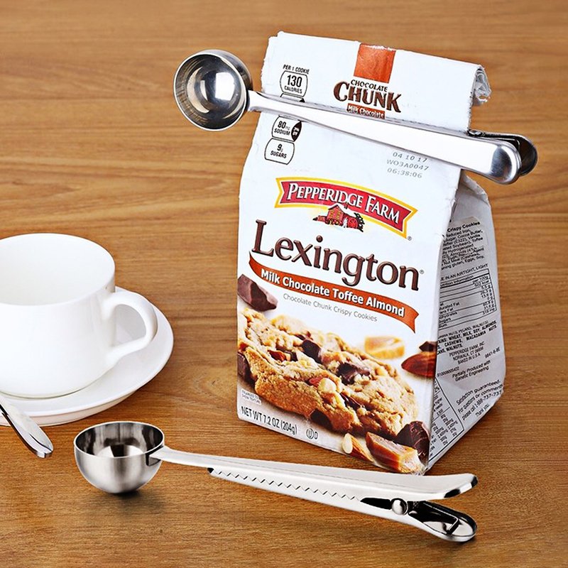 Starbucks Coffee Scoop Clip with Hammered Bag Clip - Fuchsia Molly