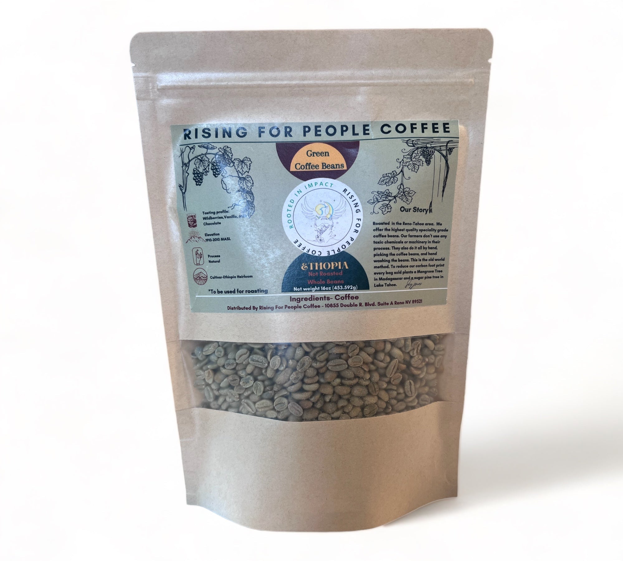 Ethiopia Natural Green Coffee Beans - Unroasted Sidama Heirloom