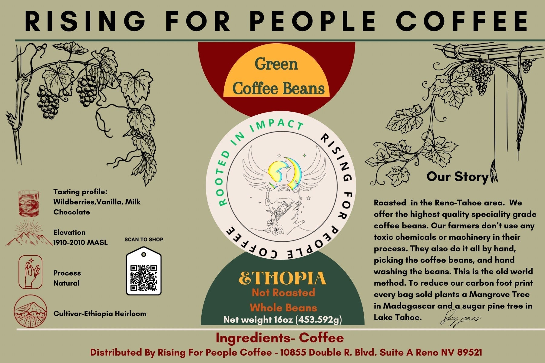 Ethiopia Natural Green Coffee Beans - Unroasted Sidama Heirloom