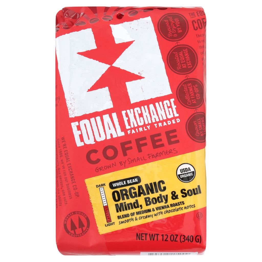 Equal Exchange Mind & Soul Whole Bean Coffee (6x12 Oz)