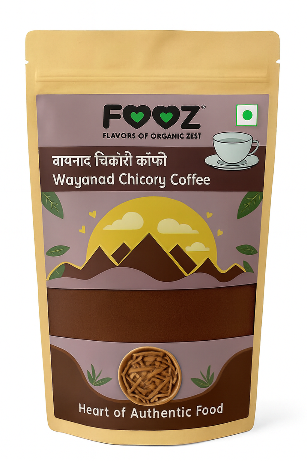 FOOZ Wayanad Chicory Coffee | 100% Natural Herbal Blend |