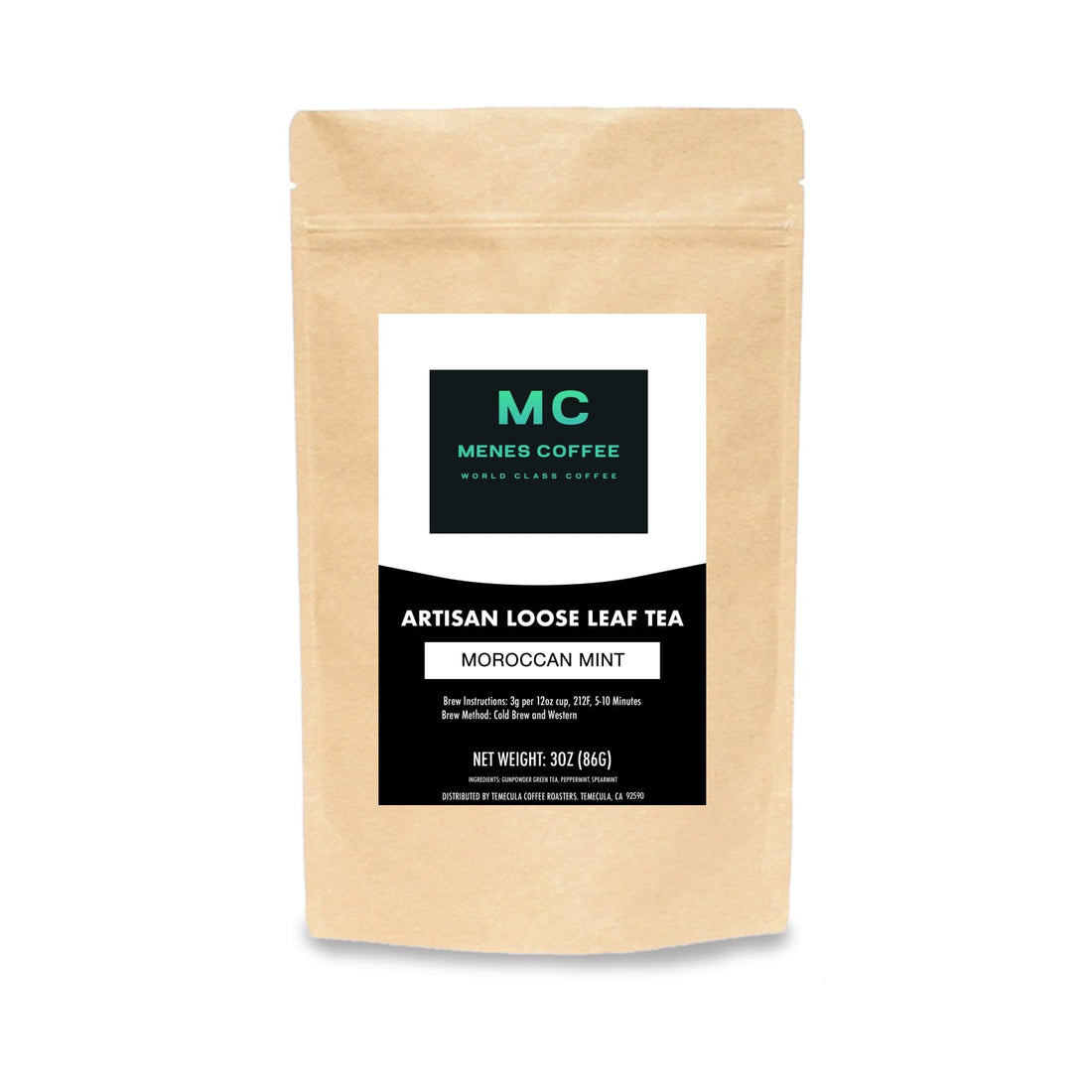 Moroccan Mint Tea: Premium Loose Leaf Green Tea | Menes Coffee