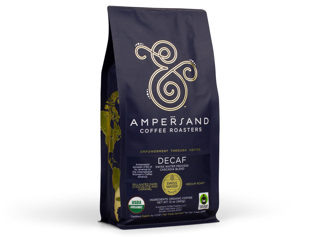 Decaf Fair Trade Organic Coffee Beans, 12 oz. - Ampersand Coffee